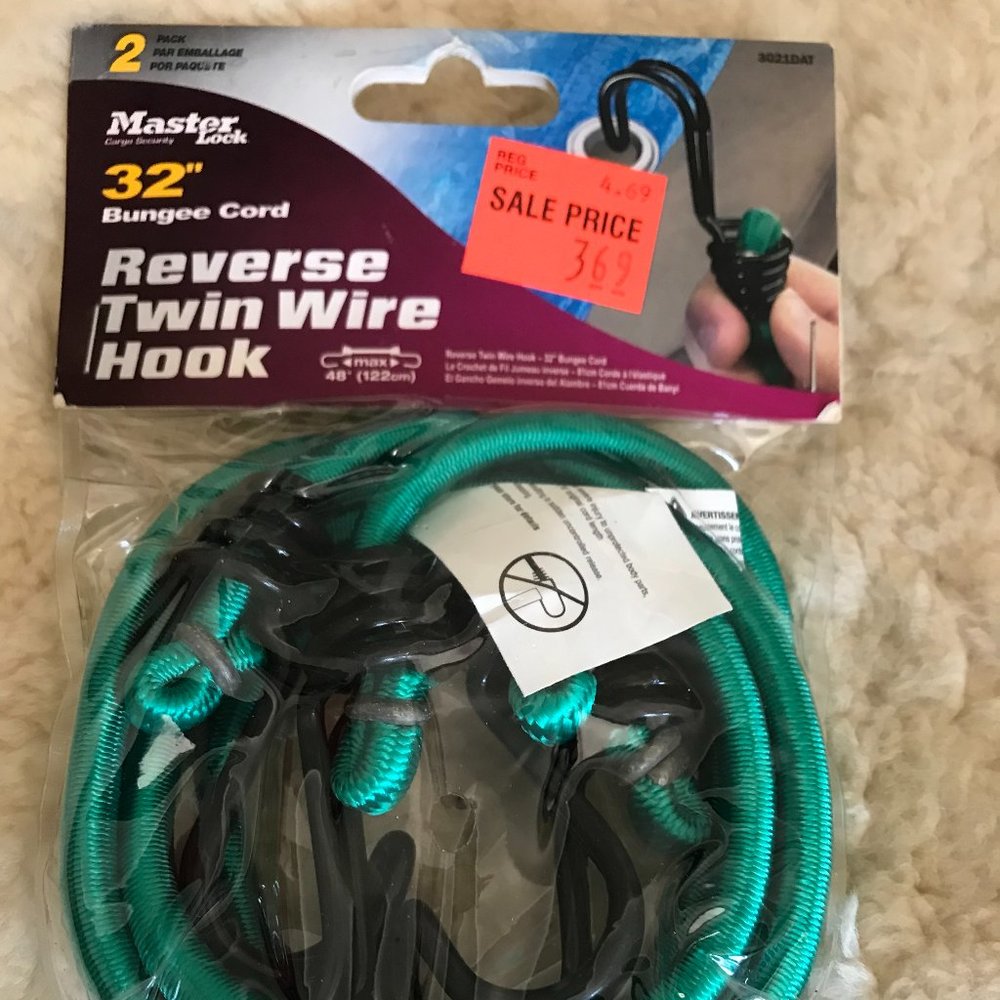 Reverse Twin Wire hook 32" Bungee Cord